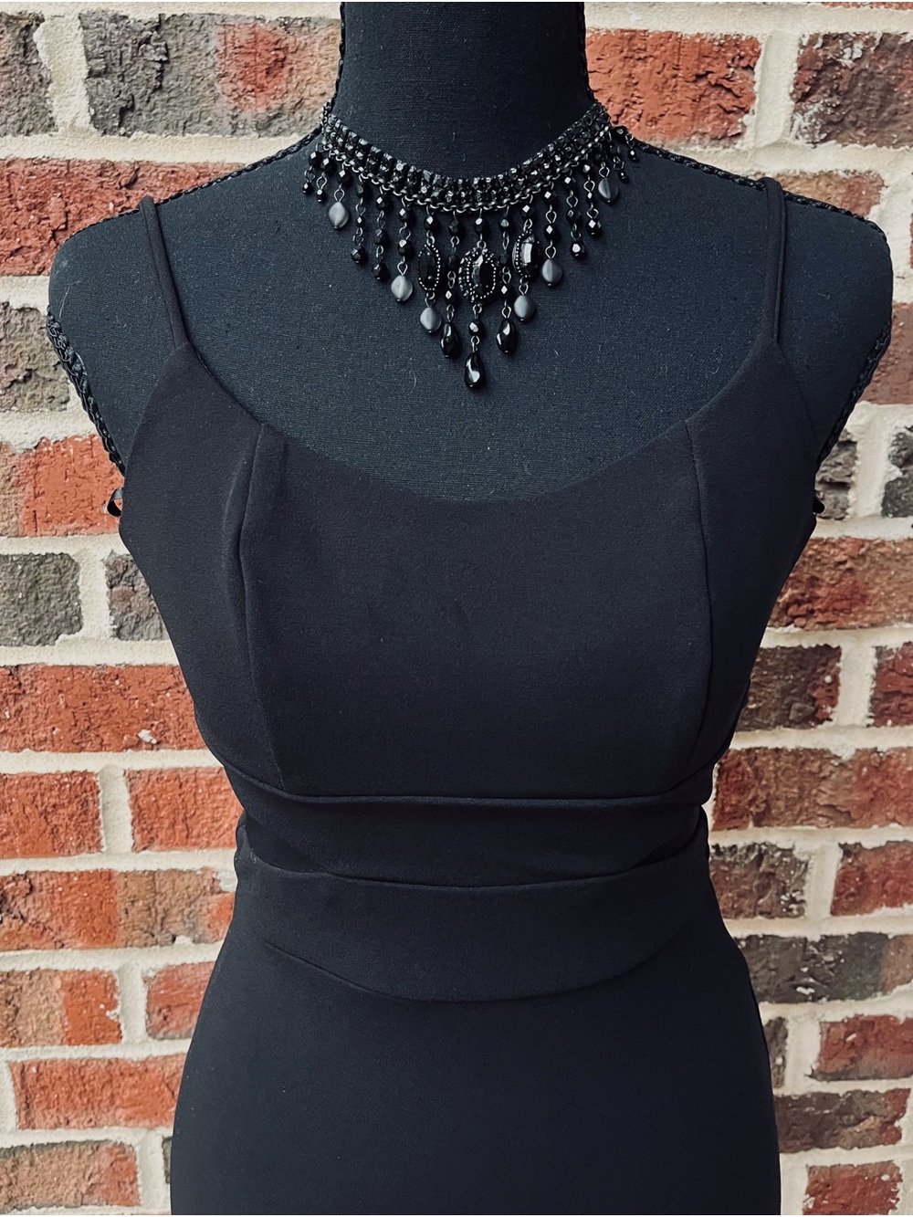 Little black dress - Black bodycon minidress Mesh Side Panels - size 0 Excellent